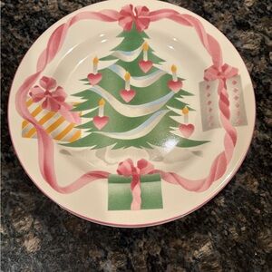 Vintage Sango “Home for Christmas” dessert/salad plates. Set of 4.